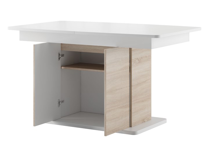 Stół Star 03 140(210)X85 Dąb Sonoma / Biały Mat Styl Nowoczesny Drewno Rozkładanie Rozkładane