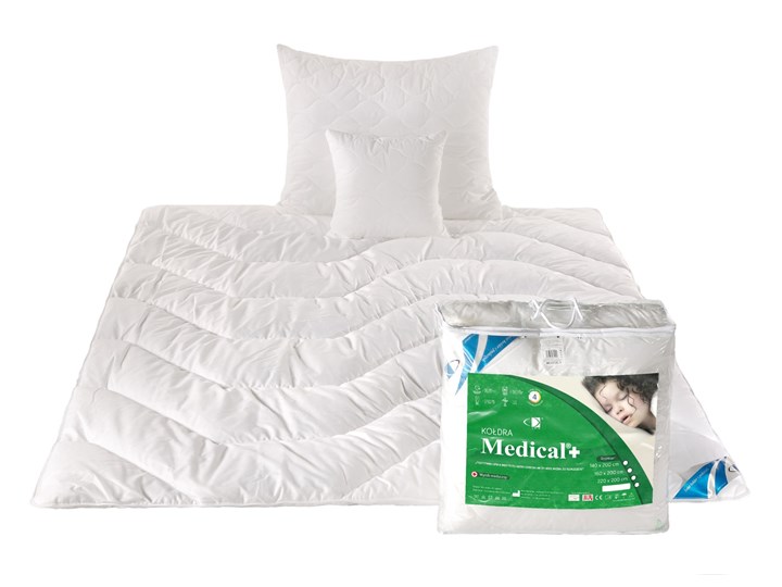 Kołdra Medical Biała - 2 x 2.20 m Syntetyczna 200x220 cm Kolor Biały