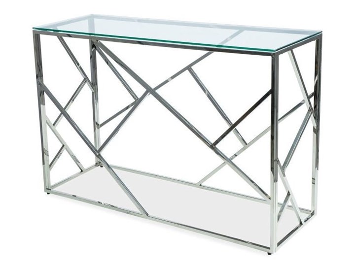 Konsolka Escada C 120X40 Srebrna / Transparentna