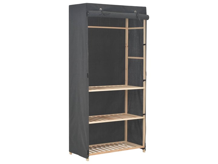 vidaXL 3-poziomowa szafa na ubrania, szara, 79x40x170 cm, tkanina Głębokość 40 cm Drewno Szerokość 79 cm Tworzywo sztuczne Typ Gotowa