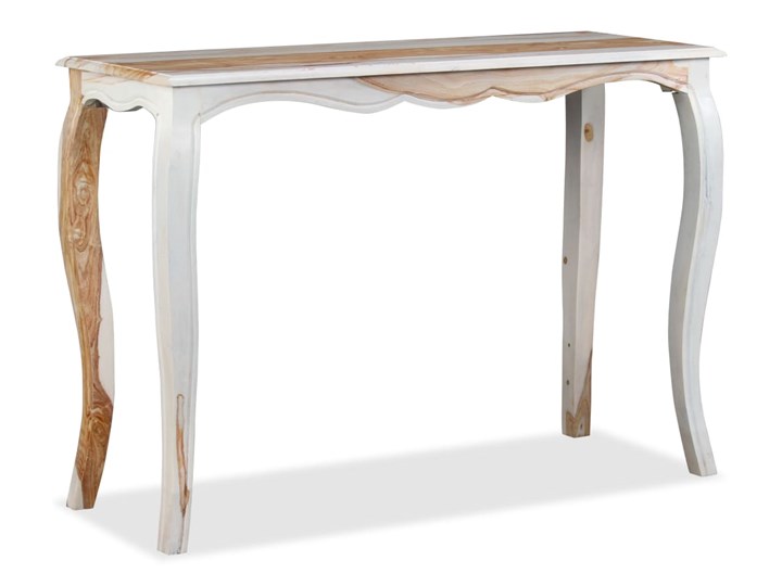 vidaXL Stolik konsola, lite drewno sheesham, 110 x 40 x 76 cm Głębokość 40 cm Z samym blatem Szerokość 110 cm Kolor Srebrny