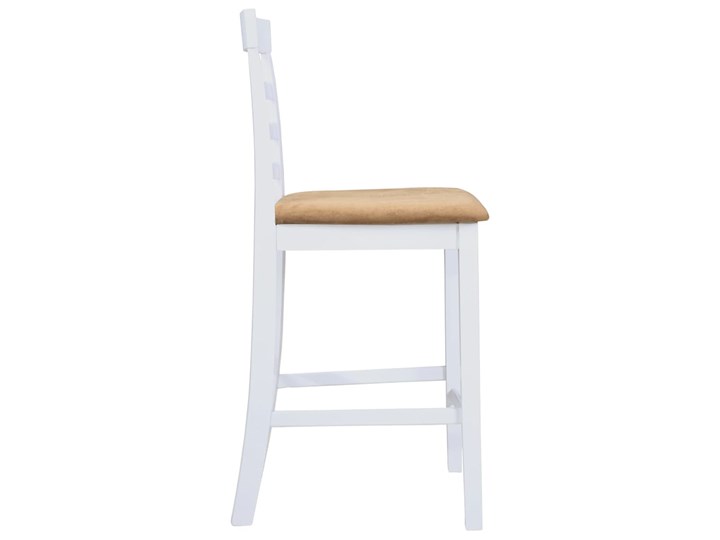 vidaXL Zestaw białych, drewnianych mebli barowych: stół i 4 krzesła Pomieszczenie Jadalnia Kategoria Stoły z krzesłami