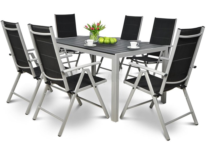 Zestaw ogrodowy SYDNEY Silver Zawartość zestawu Stół Aluminium Stoły z krzesłami Kategoria Zestawy mebli ogrodowych