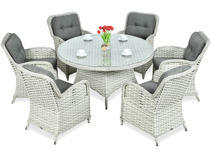 Meble z technorattanu BARCELONA Melange White