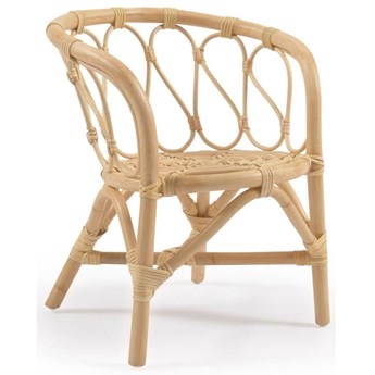 Krzesło dla dzieci rattanowe brązowe