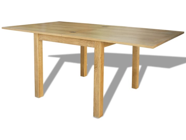 vidaXL Rozkładany stół z drewna dębowego, 170x85x75 cm Płyta MDF Kolor Beżowy Drewno Kategoria Stoły kuchenne