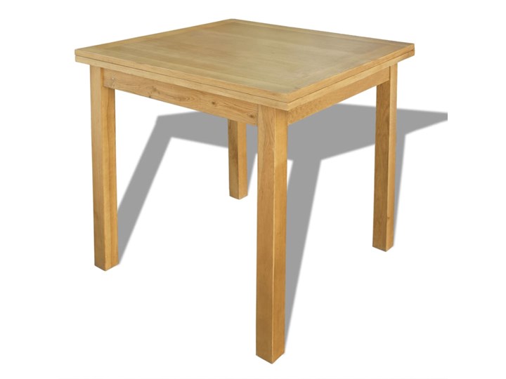 vidaXL Rozkładany stół z drewna dębowego, 170x85x75 cm Drewno Płyta MDF Kształt blatu Prostokątny