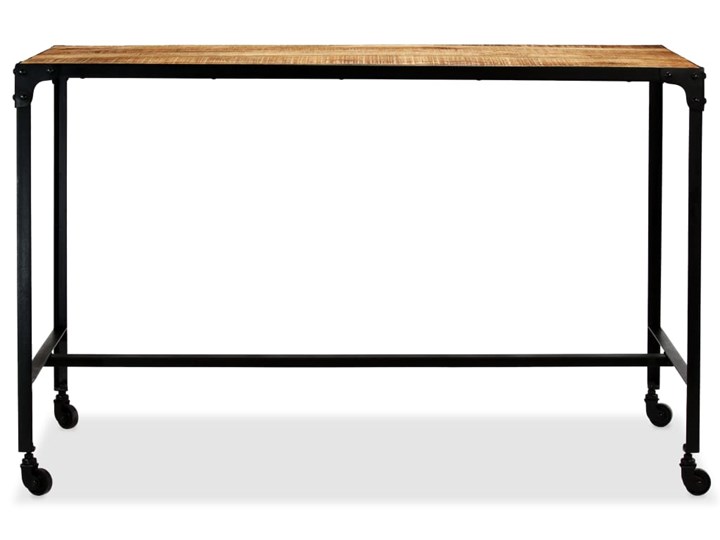 vidaXL Stół jadalniany, lite drewno mango i stal, 120x60x76 cm Rozkładanie