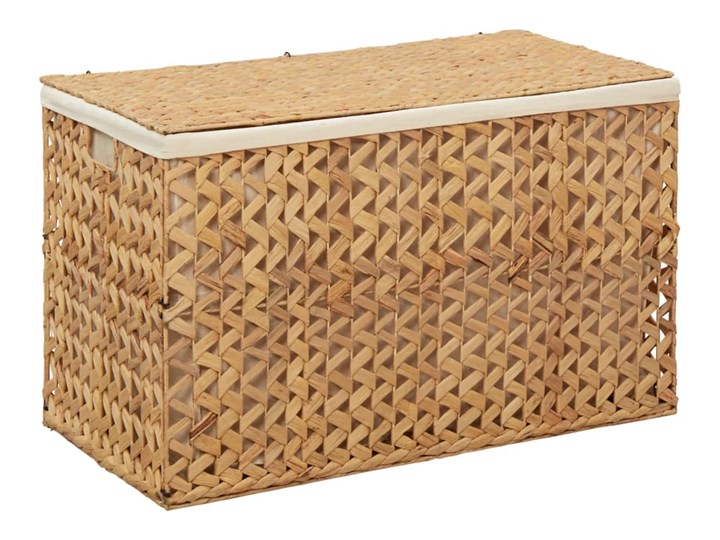 vidaXL Kosz na pranie, 82 x 42,5 x 52,5 cm, hiacynt wodny Metal Tkanina Kategoria Kolor Beżowy
