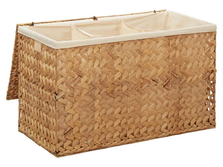vidaXL Kosz na pranie, 82 x 42,5 x 52,5 cm, hiacynt wodny Metal Kategoria Tkanina Kolor Beżowy