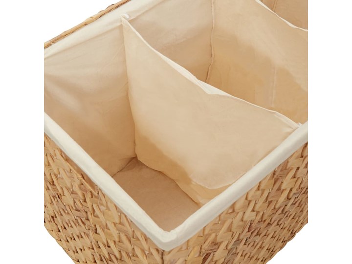 vidaXL Kosz na pranie, 82 x 42,5 x 52,5 cm, hiacynt wodny Metal Tkanina Kategoria