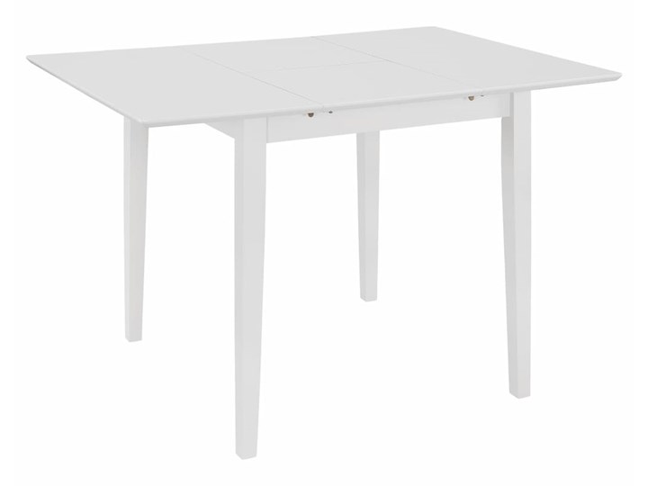 vidaXL Rozsuwany stół jadalniany, biały, (80-120) x 80 x 74 cm, MDF Liczba miejsc Do 6 osób Drewno Płyta MDF Styl Tradycyjny