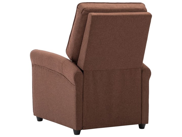 vidaXL Rozkładany fotel masujący, brązowy, tkanina Drewno Fotel rozkładany Tworzywo sztuczne Kategoria Fotele do salonu