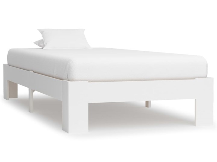 vidaXL Rama łóżka, biała, lite drewno sosnowe, 90 x 200 cm Łóżko drewniane Kategoria Łóżka do sypialni