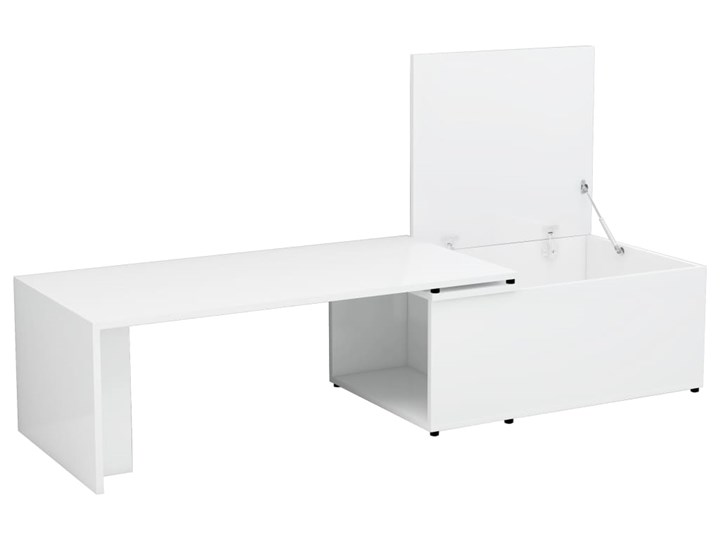 vidaXL Stolik kawowy, wysoki połysk, biały, 150x50x35cm, płyta wiórowa Wysokość 50 cm Szerokość 50 cm Wysokość 35 cm Długość 150 cm Funkcje Bez dodatkowych funkcji