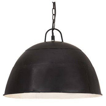 vidaXL Industrialna lampa wisząca, 25 W, czarna, okrągła, 41 cm, E27