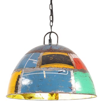 vidaXL Industrialna lampa wisząca, 25 W, kolorowa, okrągła, 41 cm, E27