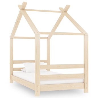 vidaXL Rama łóżka dziecięcego, lite drewno sosnowe, 70 x 140 cm