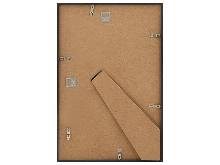 vidaXL Ramki na zdjęcia, 5 szt., ścienne, czarne, 59,4x84 cm, MDF Stojak na zdjęcia Drewno Tworzywo sztuczne Kategoria Ramy i ramki na zdjęcia Pomieszczenie Salon