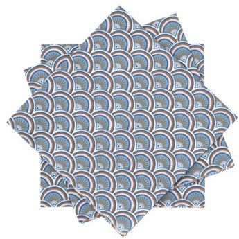 Serwetki papierowe DUKA SENSU 20 szt. 33x33 cm niebieskie musztardowe