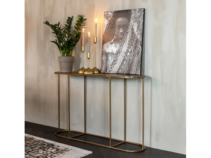 Konsola Zodiac Dutchbone Stal nierdzewna Wysokość 76 cm Szerokość 121 cm Metal Styl Nowoczesny