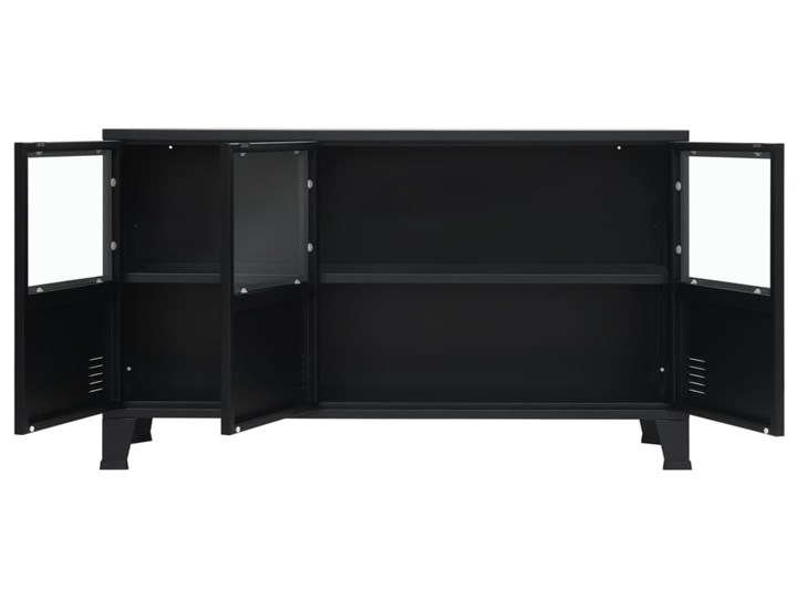 vidaXL Metalowa szafka w industrialnym stylu, 120 x 35 x 70 cm, czarna Szerokość 120 cm Głębokość 35 cm Z szafkami Pomieszczenie Pokój nastolatka