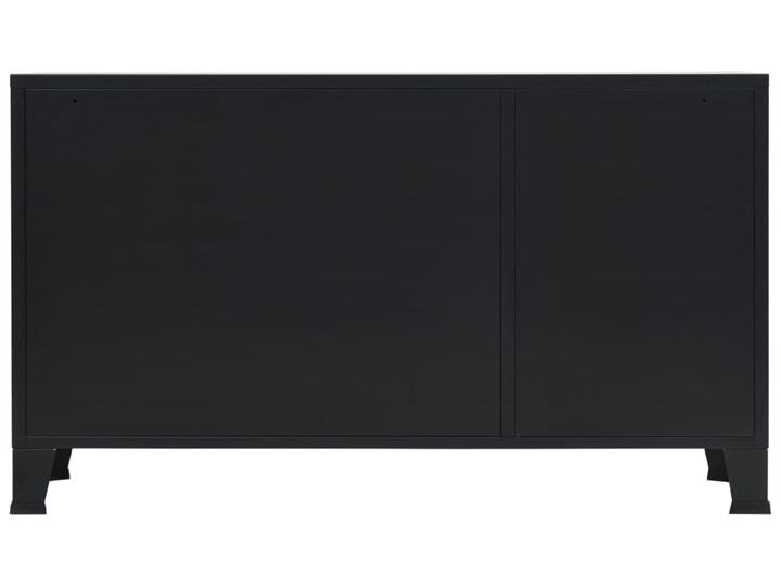 vidaXL Metalowa szafka w industrialnym stylu, 120 x 35 x 70 cm, czarna Głębokość 35 cm Szerokość 120 cm Z szafkami Pomieszczenie Sypialnia