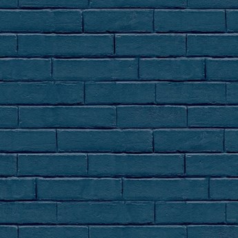 Noordwand Good Vibes Tapeta Brick Wall, niebieska