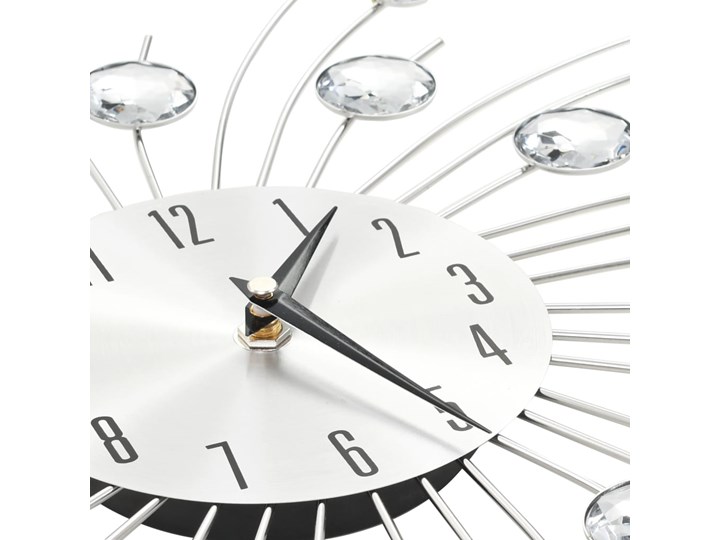 vidaXL Zegar ścienny z mechanizmem kwarcowym, nowoczesny design, 50 cm Okrągły Kategoria Zegary Szkło Metal Kolor Biały