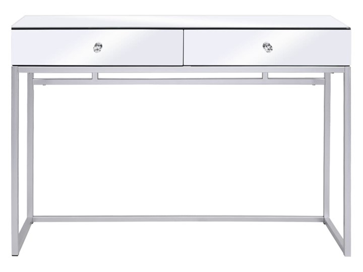 vidaXL Lustrzany stolik typu konsola, stal i szkło, 107x33x77 cm Stal nierdzewna Z szufladą Szerokość 107 cm Głębokość 33 cm Kategoria Konsole