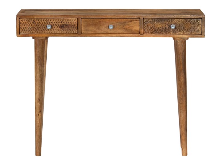 vidaXL Stolik konsola z litego drewna mango, 102 x 30 x 79 cm Głębokość 30 cm Drewno Szerokość 102 cm Z szufladą Styl Vintage