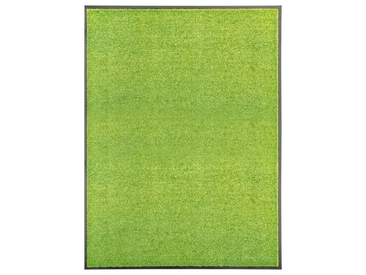 vidaXL Wycieraczka z możliwością prania, zielona, 90 x 120 cm Tworzywo sztuczne Kolor Zielony