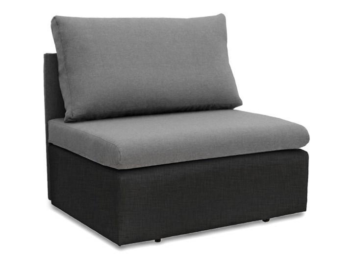 Fotel Sofa Jednoosobowa do Spania Toledo Czarny Tworzywo sztuczne Drewno Fotel rozkładany Szerokość 86 cm Tkanina Kategoria Fotele do salonu