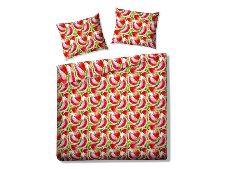 Komplet pościeli z mikrofibry w arbuzy VERANO 200x220 cm ALL 955604 - Homla Bawełna syntetyczna Len Mikrofibra 70x80 cm Poliester Kategoria Komplety pościeli