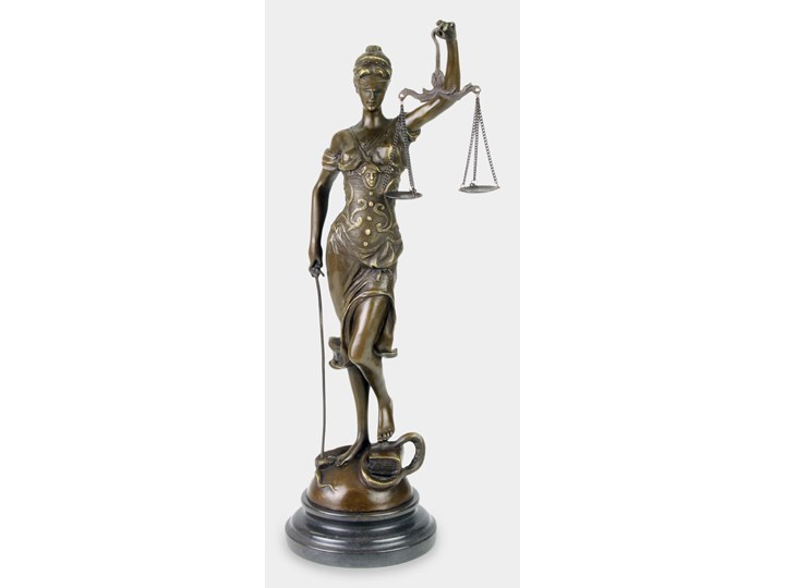 Temida 40 cm Rzeźba z Brązu Marmur Kategoria Figury i rzeźby