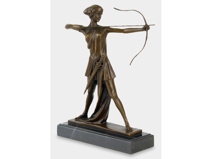 Wojowniczka z Łukiem Rzeźba z Brązu Marmur Kategoria Figury i rzeźby Kolor Brązowy