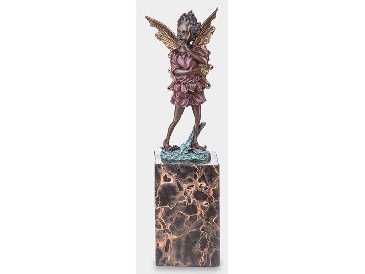 Kolorowy Elf Rzeźba z Brązu Marmur Kategoria Figury i rzeźby