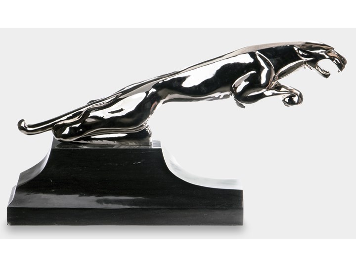 Jaguar Art Deco Rzeźba z Brązu Chrom Marmur Kategoria Figury i rzeźby