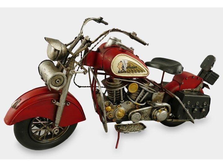 Motocykl Indian Czerwony Model Metalowy
