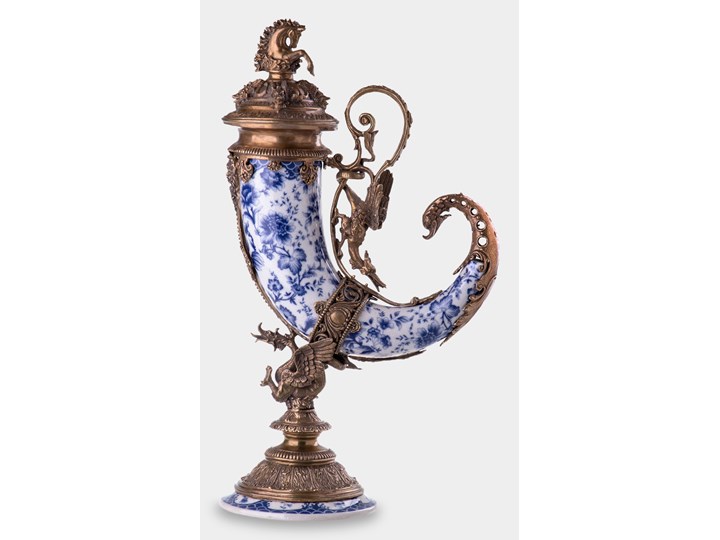 Porcelanowy Róg Obfitości Cornucopia Niebieska