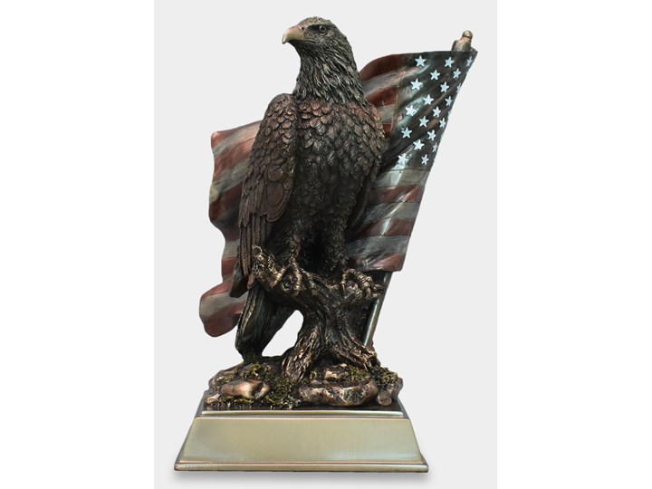 Orzeł z Flagą USA Rzeźba Kategoria Figury i rzeźby Metal Ptaki Kolor Brązowy
