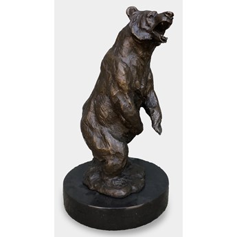 Niedźwiedź Grizzly Rzeźba z Brązu