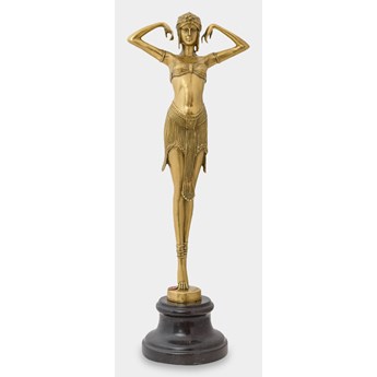 Tancerka Skarabeusza Rzeźba z Brązu Złota