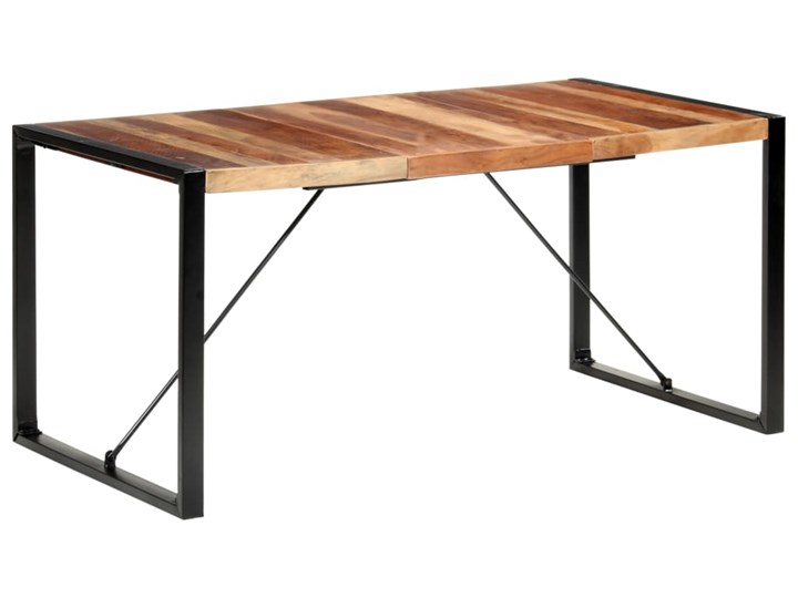 vidaXL Stół jadalniany, 160x80x75 cm, drewno stylizowane na sheesham Stal Pomieszczenie Stoły do kuchni