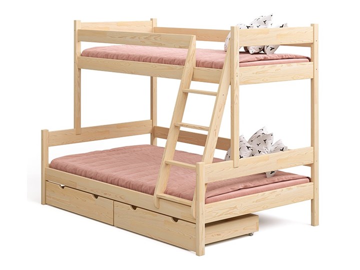 Piętrowe drewniane łóżko FAMILY 120 120 x_200 Domki Drewno Kategoria Łóżka dla dzieci