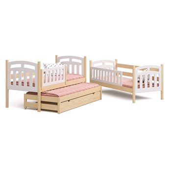 Potrójne drewniane łóżko SUZIE II PLUS 190 x 80