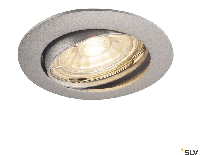 PIKA, lampa sufitowa wpuszczana, QPAR51, przechylna, srebrnoszara, maks. 50W Oprawa stropowa Kolor Srebrny Oprawa wpuszczana Kategoria Oprawy oświetleniowe