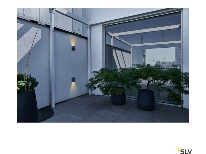 VILUA S WL, lampa ścienna natynkowa,, kolor antracytowy, 3000K, IP54, 100°, 405lm Kolor Czarny Kinkiet ogrodowy Lampa LED Kategoria Lampy ogrodowe