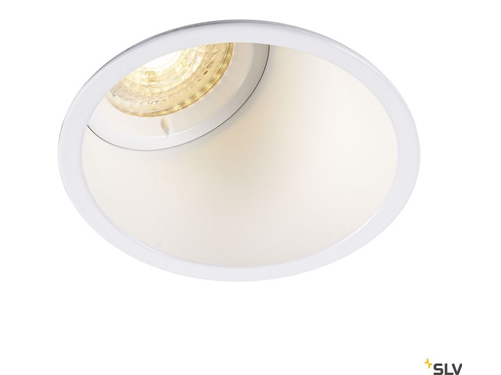 HORN-A, lampa wpuszczana, QPAR51, okrągła, kolor biały matowy, maks. 50W, ze sprężynami zaciskowymi Oprawa wpuszczana Oprawa ruchoma Okrągłe Oprawa stropowa Kategoria Oprawy oświetleniowe