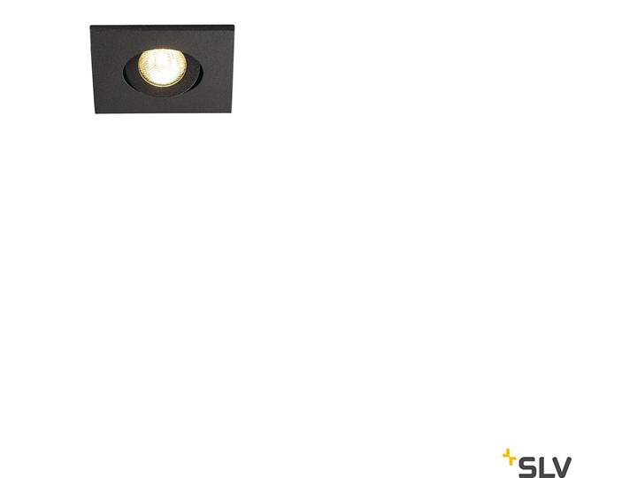 NEW TRIA MINI SET, lampa wpuszczana, dioda Power LED, 3000K, kwadratowa, czarna matowa, 30°, z zasilaczem i sprężynami zaciskowymi Oprawa wpuszczana Oprawa led Okrągłe Kwadratowe Oprawa stropowa Kolor Czarny